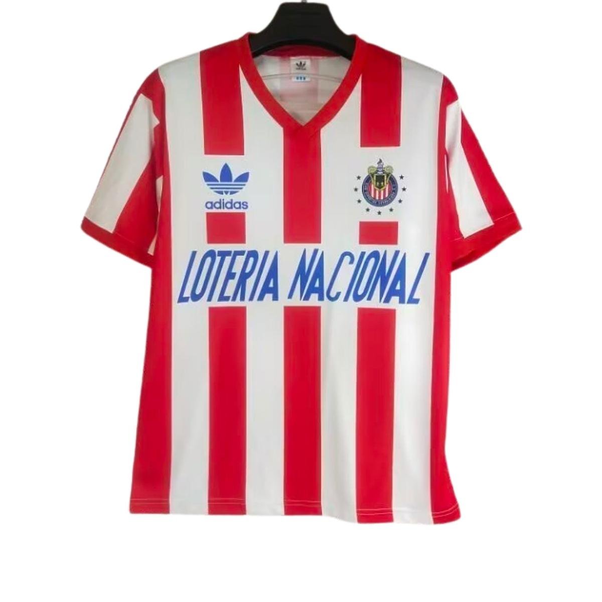 camisa-chivas-de-guadalajara-vermelha-1991-92-home-i-loteria-nacional-masculina Camisa Chivas de Guadalajara Vermelha 1991/92 Home I Loteria Nacional Masculina