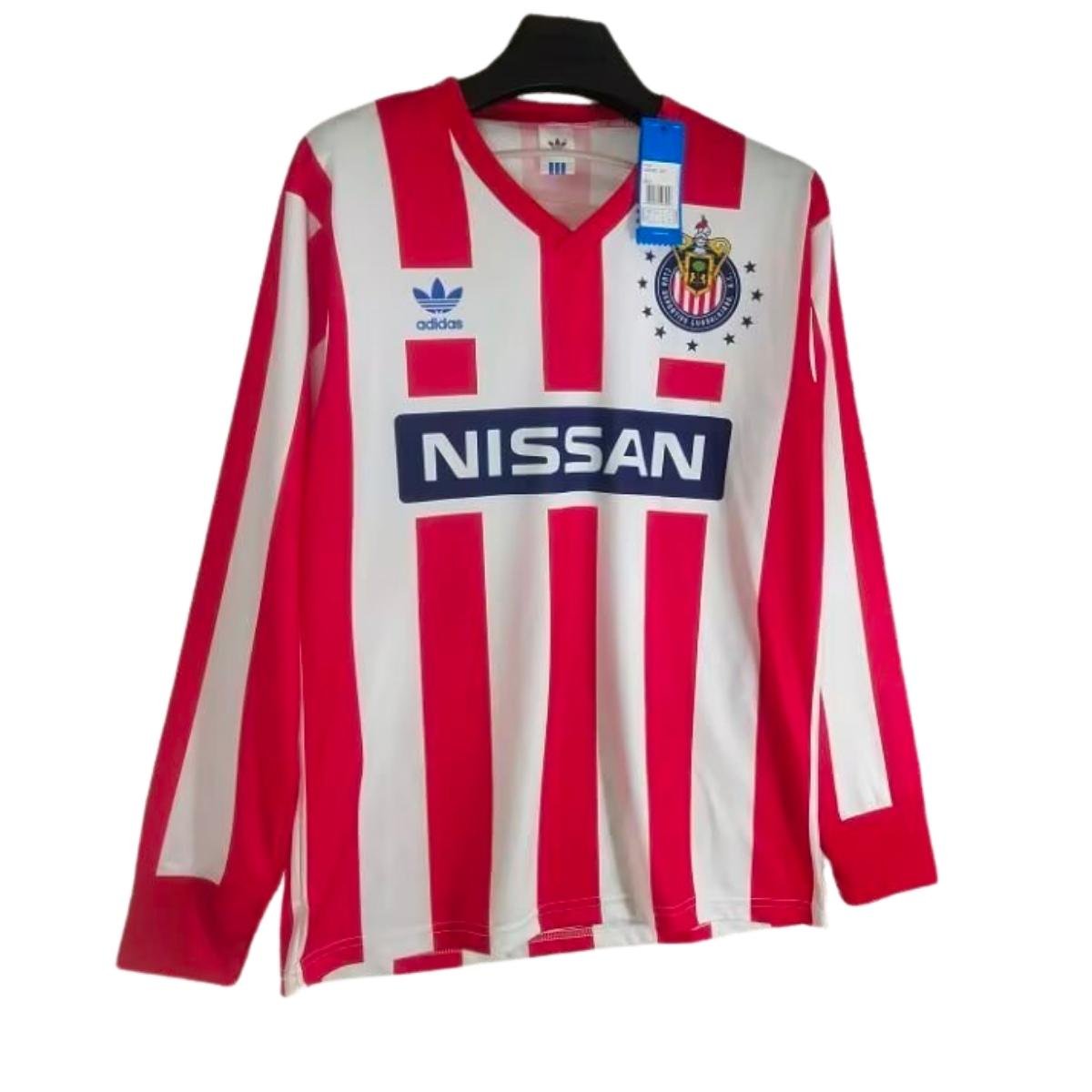 camisa-chivas-de-guadalajara-vermelha-1997-98-home-i-nissan-manga-longa-masculina (1) Camisa Chivas de Guadalajara Vermelha 1997/98 Home I Manga Longa Nissan