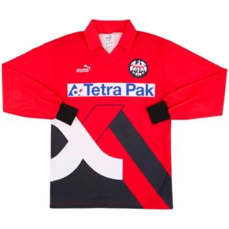 Camisa Frankfurt Vermelha 1993/94 Home I Manga Longa Tetra Park