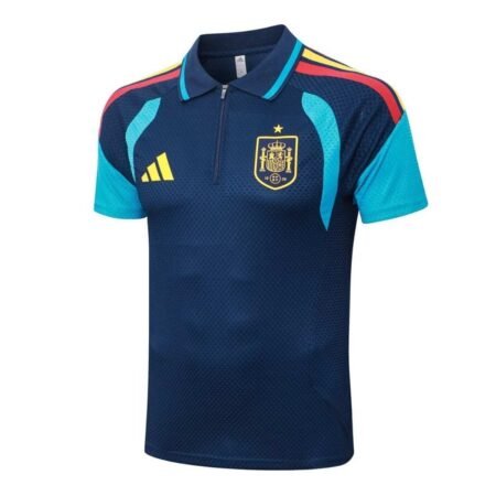 Camisa Espanha Azul Tiro 2026/27 Polo Masculina