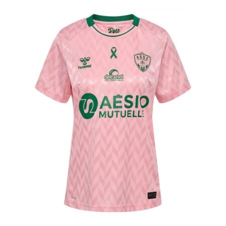 Camisa Saint Etienne Rosa 2025/26 Ourubro Rosa Goleiro Masculina