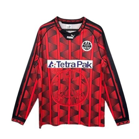Camisa Frankfurt Vermelha 1995/96 Home I Manga Longa Masculina