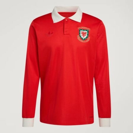 Camisa Pais de Gales Vermelha 2026/27 Aniversário Manga Longa