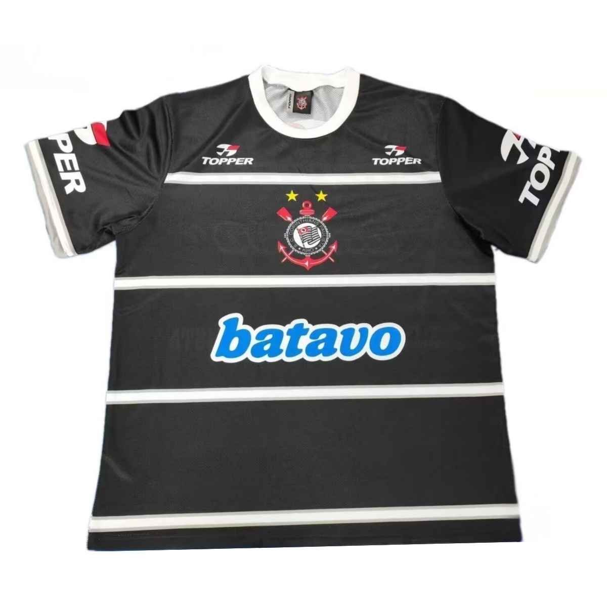 camisa-retrô-Corinthians-Mundial-batavo-2000-masculina Camisa Corinthians Preta Mundial 2000 Batavo Retrô Masculina