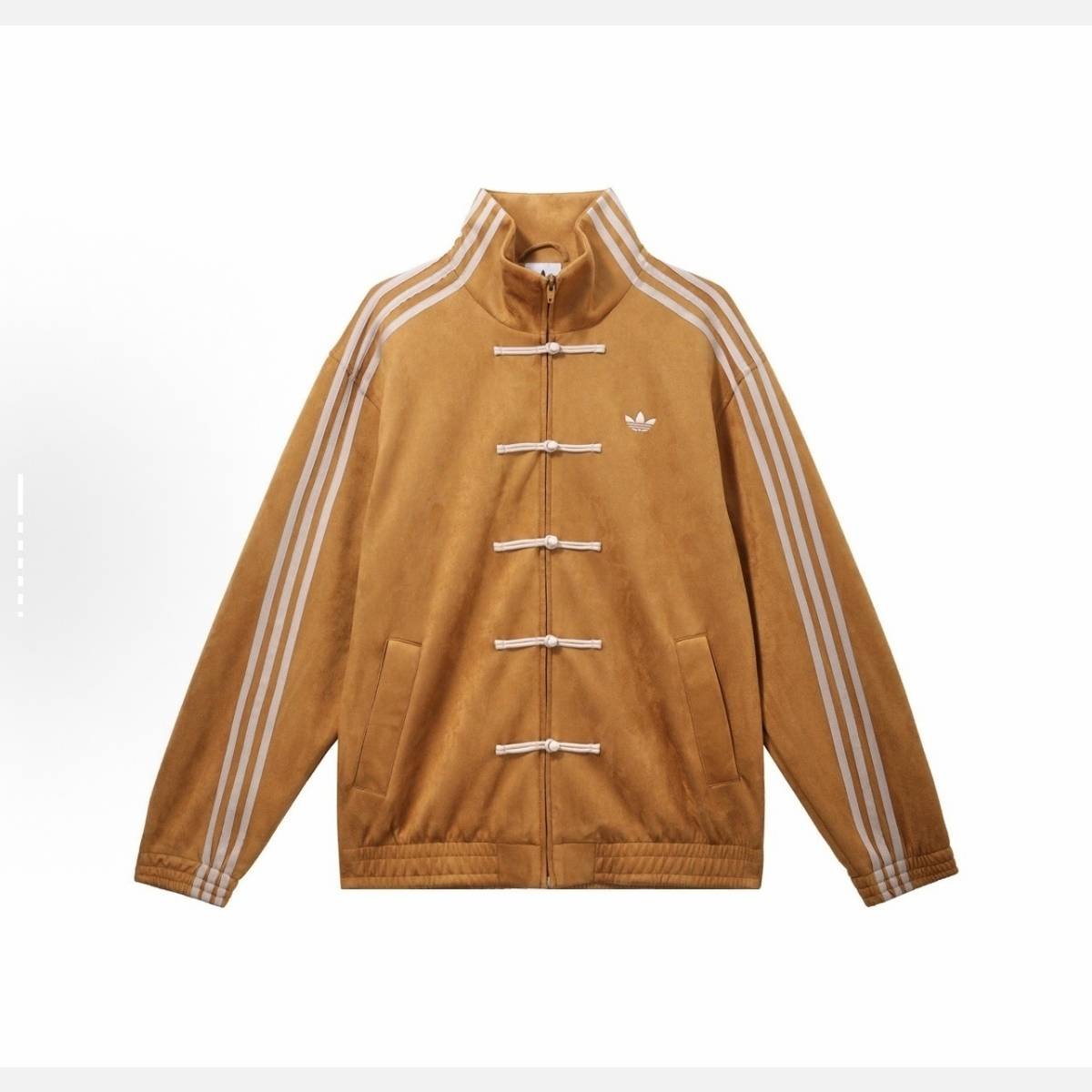 jaqueta-adidas-originals-amarela-com-botões-de-corda-ziper