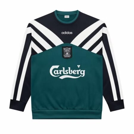 Blusa Moletom Liverpool FC Verde/Preta 1995 Retrô Masculina