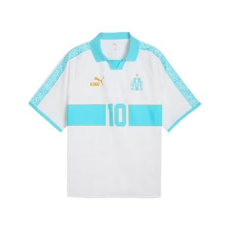 Camisa Olympique de Marseille Branca #10 King 2026/27 Polo Masculina