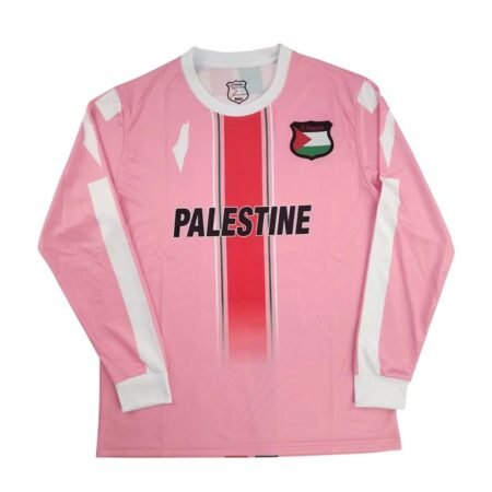 Camisa Palestina Rosa 2026/27 Manga Longa Masculina