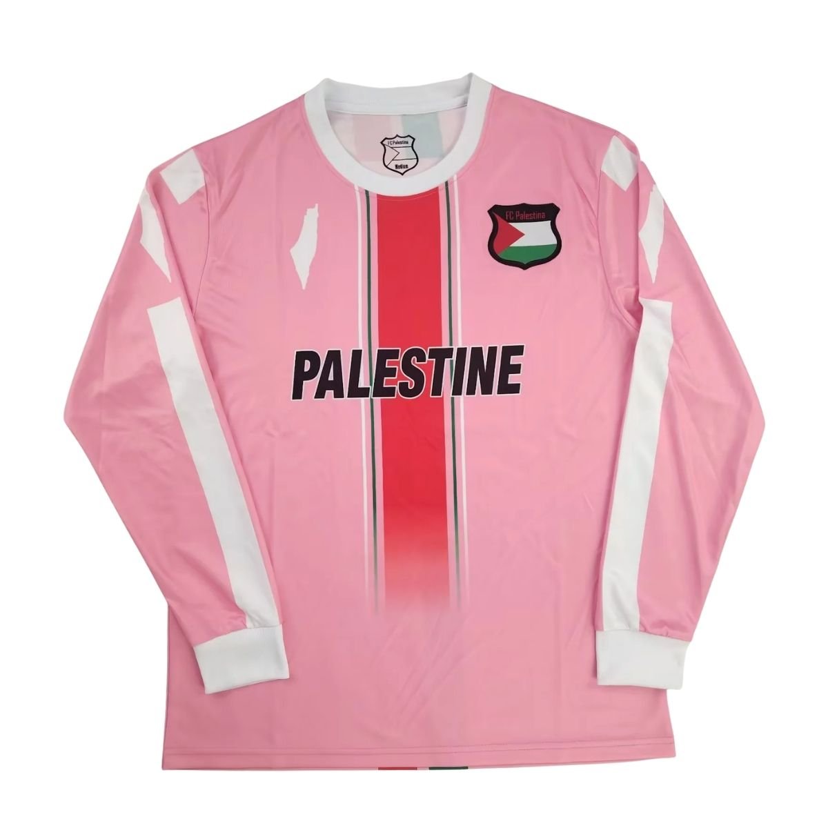camisa-manga-longa-FC-Palestina-retro-rosa-1980-81-masculina Camisa Palestina Rosa 2026/27 Manga Longa Masculina