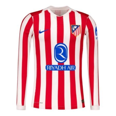 Camisa Atlético de Madrid Vermelha 2025/26 Home I Manga Longa