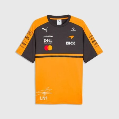 Camisa McLaren Racing F1 Laranja T-Shirt 2026/27 Lando Norris Masculina