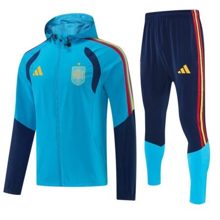 Conjunto Treino Espanha Calça e Jaqueta Azul Claro C/Capuz 2026/27 Masculina