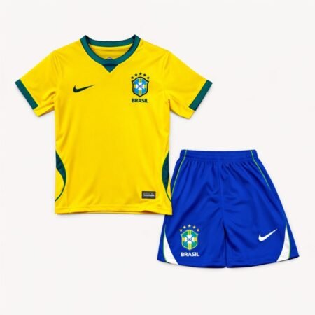 Kit Infantil do Brasil Amarelo Copa 2026/27 Home I Unissex