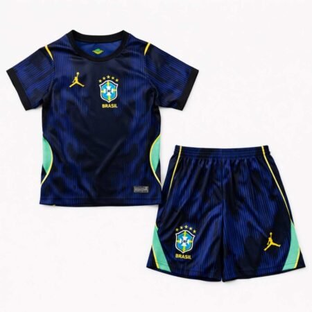 Kit Infantil do Brasil Azul Jordan Copa 2026/27 Away II Unissex