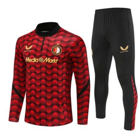 Conjunto Treino Feyenoord Calça e Jaqueta Vermelha 2025/26 Masculina