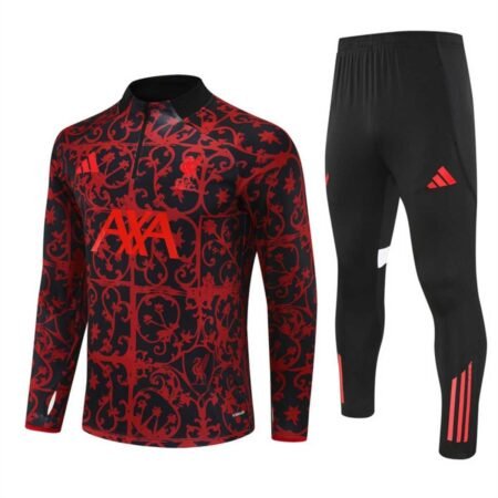 Conjunto Treino Liverpool FC Calça e Jaqueta Preto/Vermelho 2025/26 Masculina