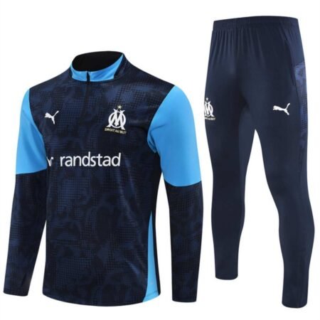 Conjunto Treino Olympique de Marseille Calça e Jaqueta Azul Escuro 2025/26 Masculino