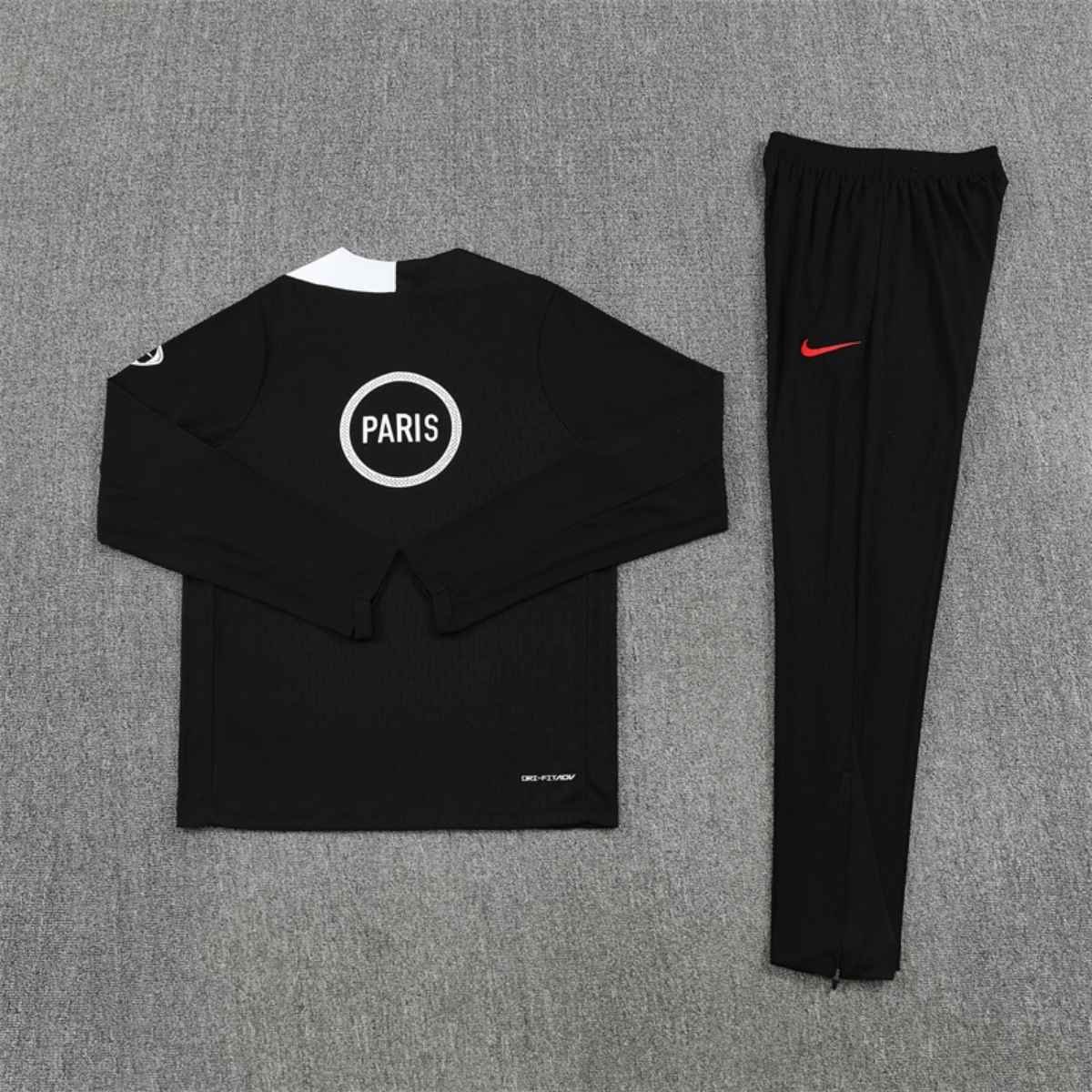 kit-treino- Paris-Saint-Germain-PSG-2025-26-preto-masculino (2) Conjunto Treino PSG Calça e Jaqueta Preta 2025/26 Masculina