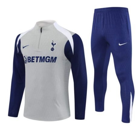 Conjunto Treino Tottenham FC Calça e Jaqueta Cinza 2025/26 Jogador