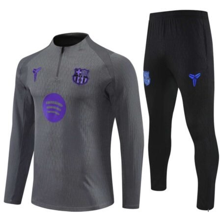 Conjunto Treino Barcelona Calça e Jaqueta Kobe Bryant 2025/26 Cinza Jogador