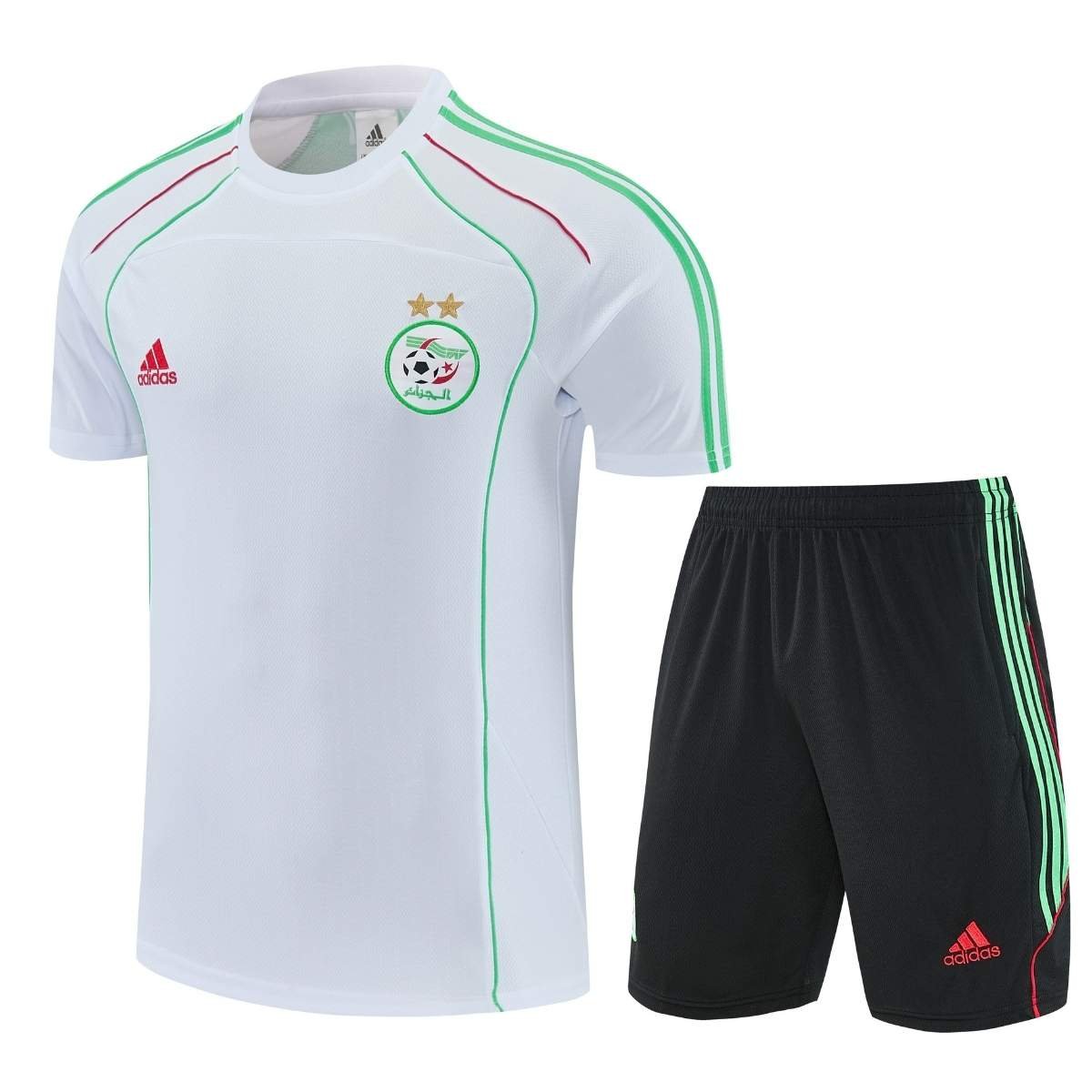 kit-treino-argelia-2026-27-branco-preto-masculino Kit Treino Argélia Short e Camisa Branco 2026/27 Masculina