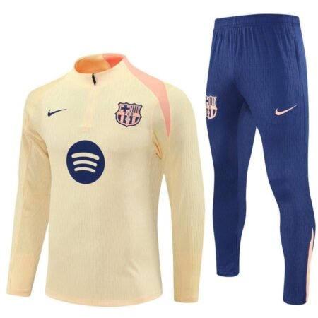 Conjunto Treino Barcelona Calça e Jaqueta 2025/26 Amarelo/Azul Jogador