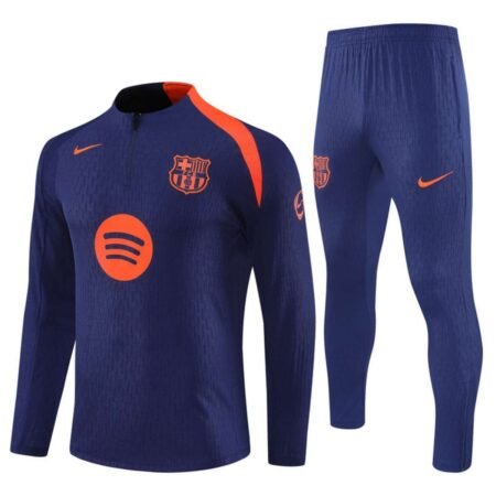 Conjunto Treino Barcelona Calça e Jaqueta 2025/26 Azul Escuro Jogador