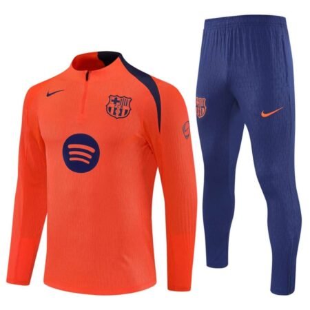 Conjunto Treino Barcelona Calça e Jaqueta Laranja 2025/26 Jogador