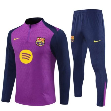 Conjunto Treino Barcelona Calça e Jaqueta Roxo 2025/26 Jogador Masculina