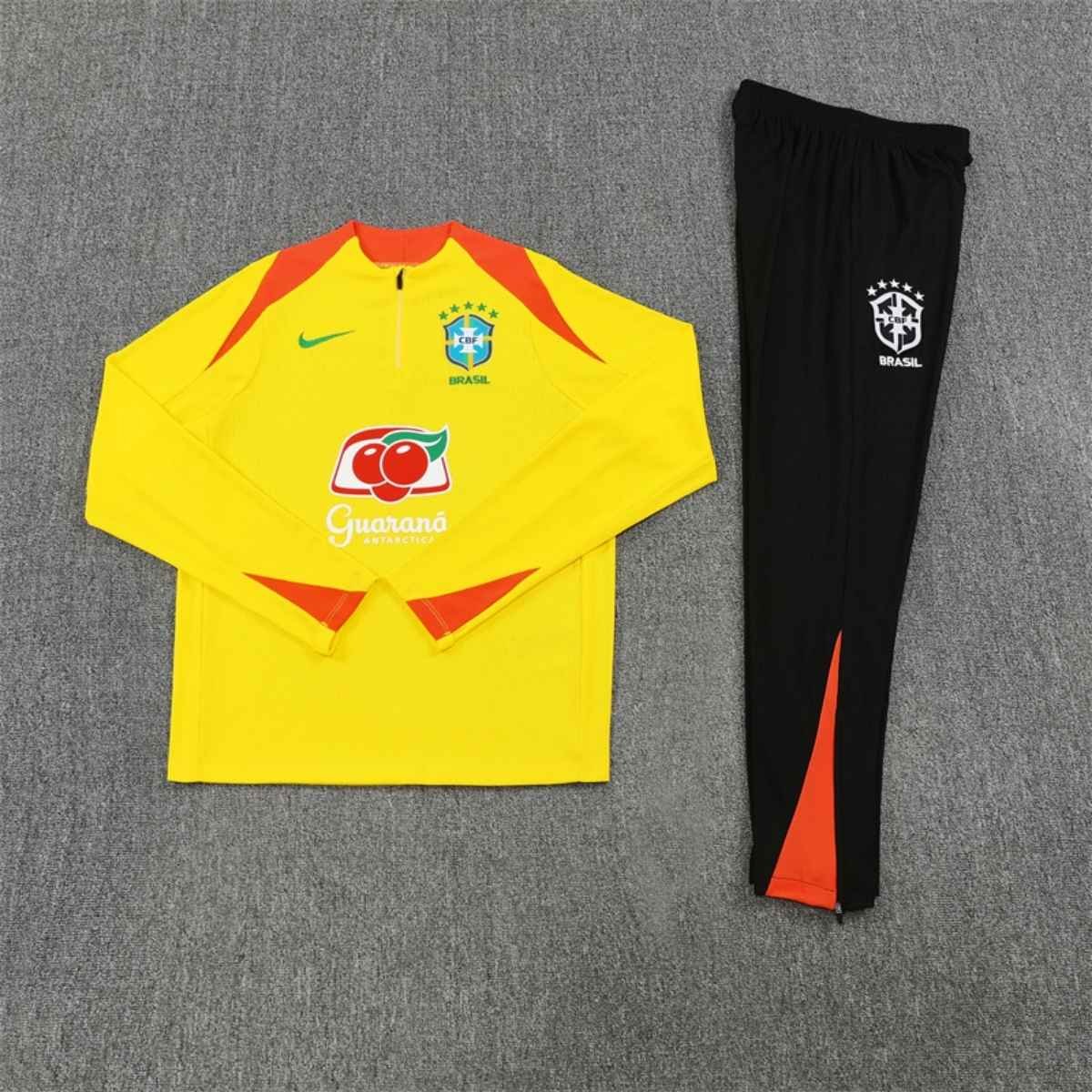 kit-treino-brasil-2025-26-amarelo-preto-masculino (2) Conjunto Treino Brasil Calça e Jaqueta Amarelo 2025/26 Jogador