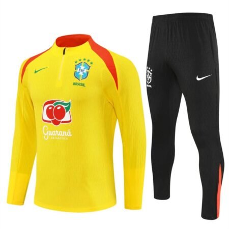 Conjunto Treino Brasil Calça e Jaqueta Amarelo 2025/26 Jogador