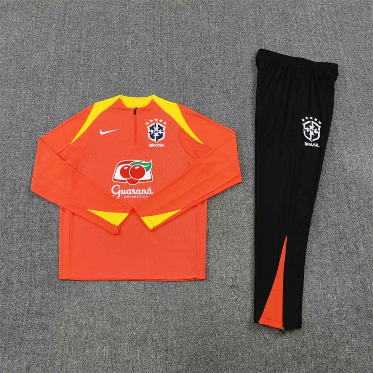 kit-treino-brasil-2025-26-laranja-preto-masculino (3) Conjunto Treino Brasil Calça e Jaqueta Laranja 2025/26 Jogador