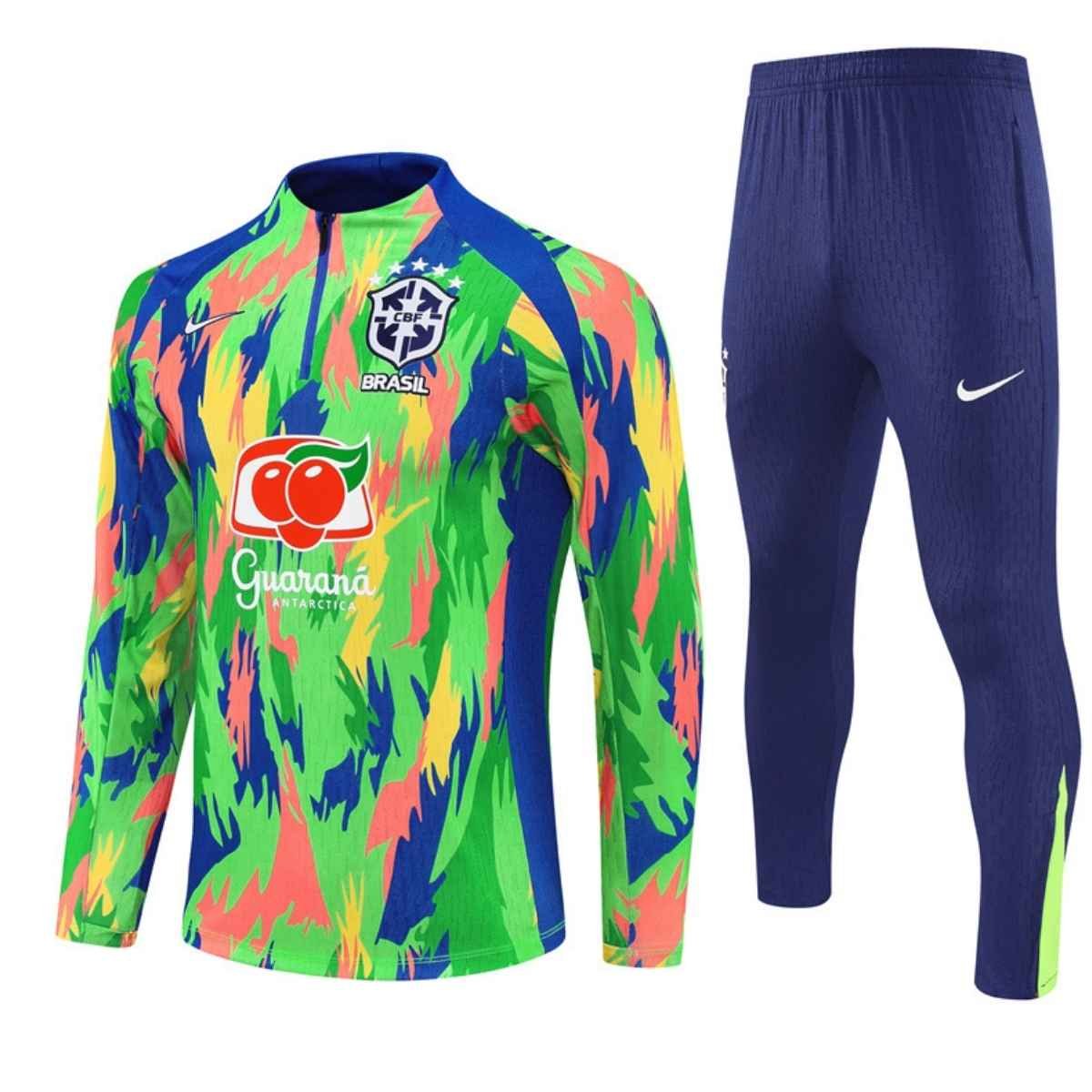 kit-treino-brasil-2025-26-verde-estampado-masculino Conjunto Treino Brasil Calça e Jaqueta Verde 2025/26 Masculino