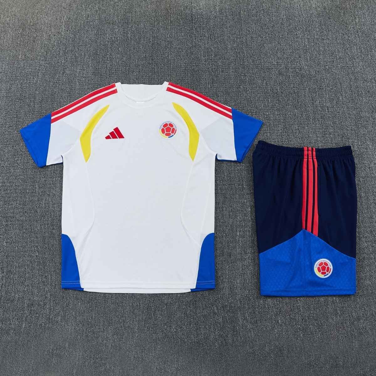 kit-treino-colombia-2026-27-branco-azul-masculino (3) Kit Treino Colômbia Short e Camisa Branco 2026/27 Masculina