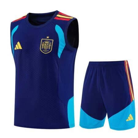 Kit Treino Espanha Short e Camisa Regata Azul Escuro 2026/27 Masculina