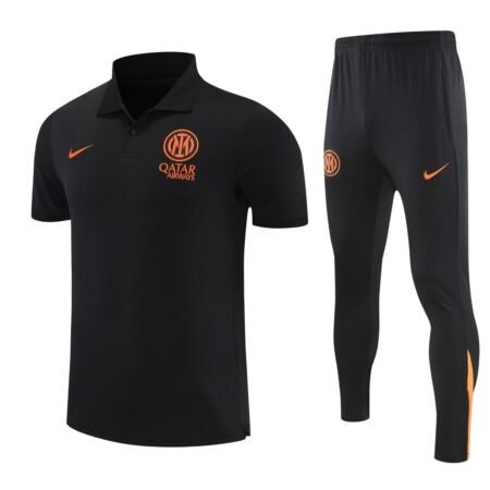 Conjunto Viagem Inter de Milão Camisa Polo e Calça Preto 2025/26 Masculino