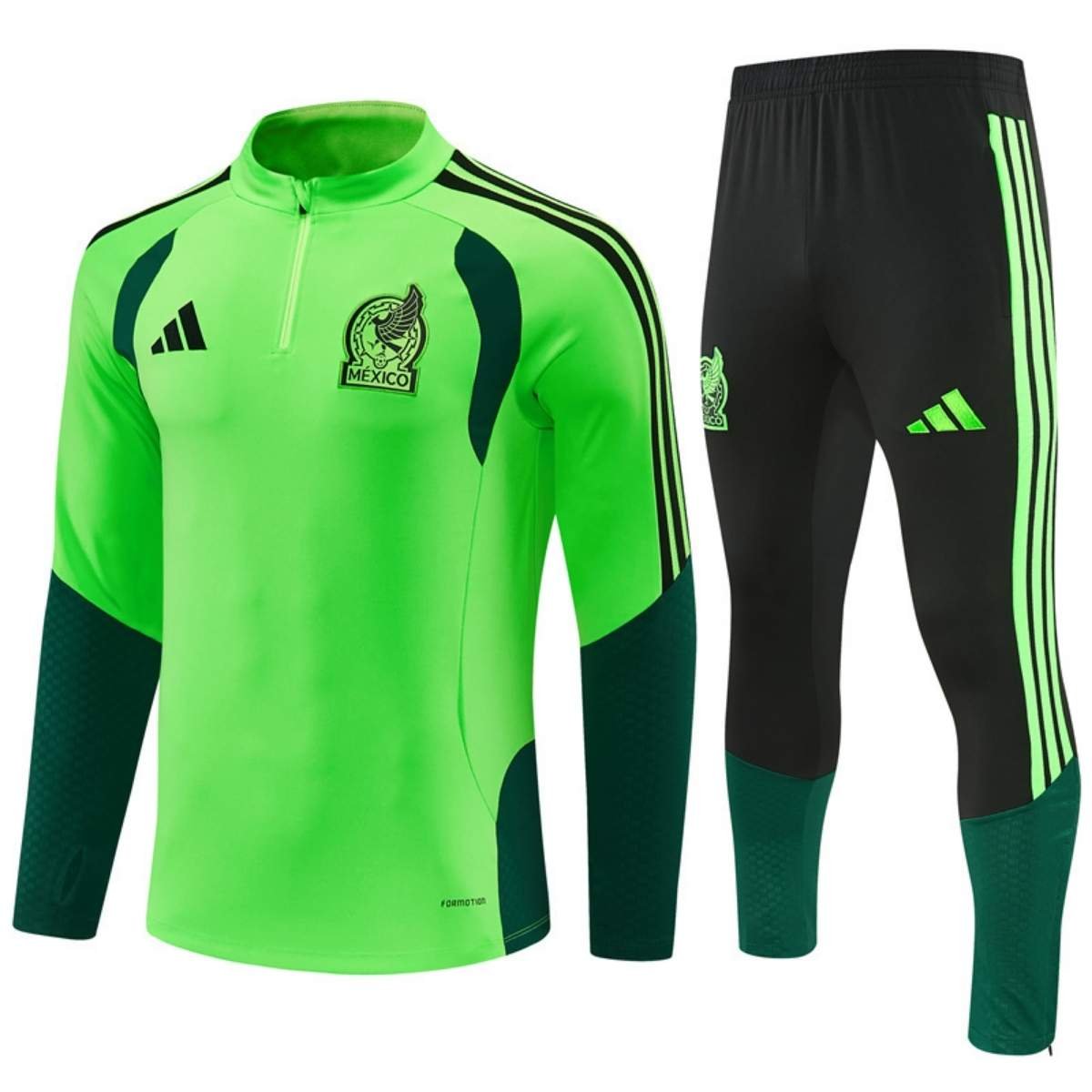 kit-treino-mexico-2026-27--verde-claro-escuro-masculino Conjunto Treino México Calça e Jaqueta Verde 2026/27 Masculina