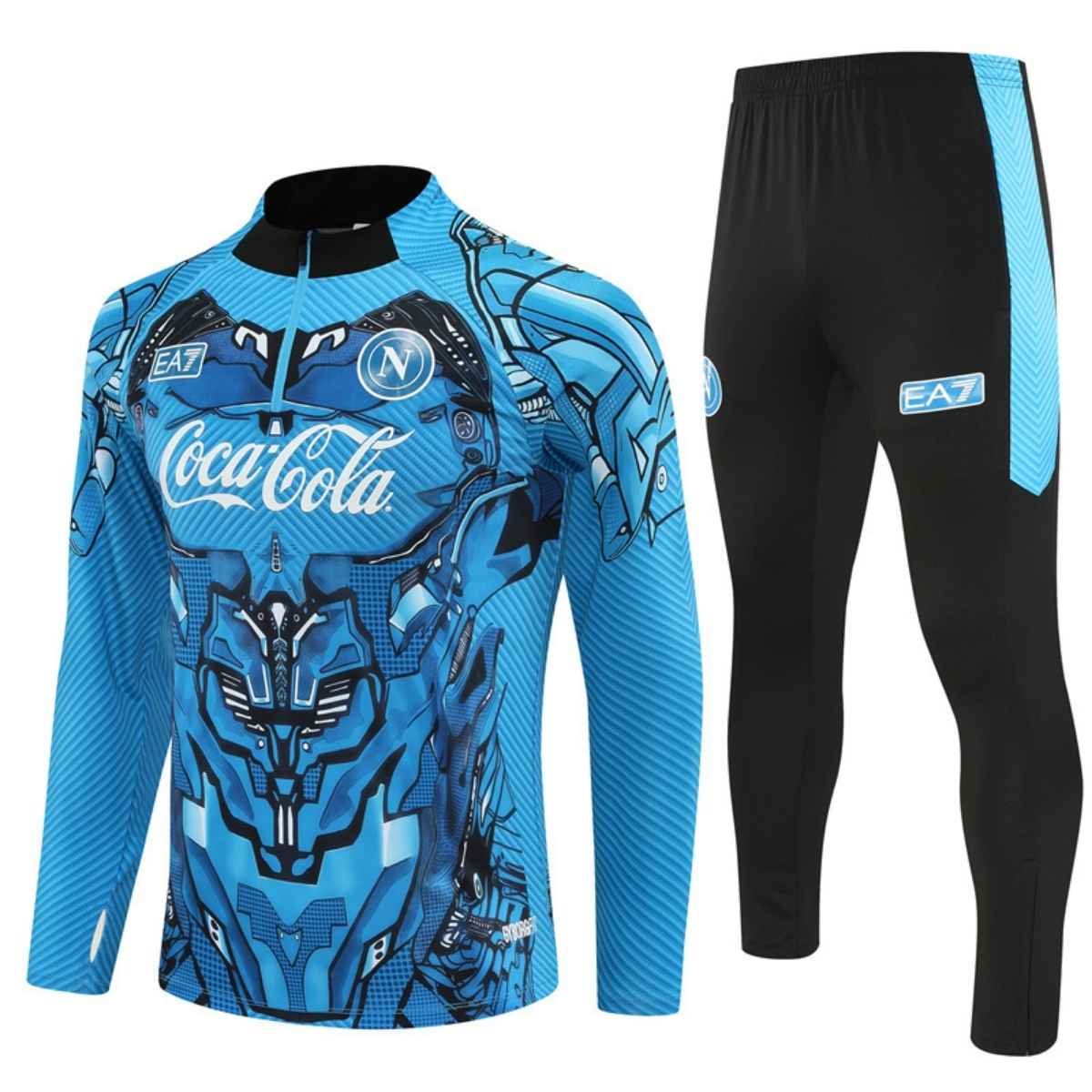 kit-treino-napoli-2025-26-azul-claro-coca-cola-masculino Conjunto Treino SSC Napoli Calça e Jaqueta Azul 2025/26 Masculino
