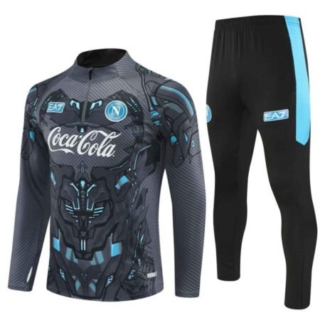 Conjunto Treino SSC Napoli Calça e Jaqueta Cinza/Azul 2025/26 Masculino