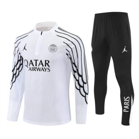 Conjunto Treino PSG Calça e Jaqueta Branca Jordan 2025/26 Jogador