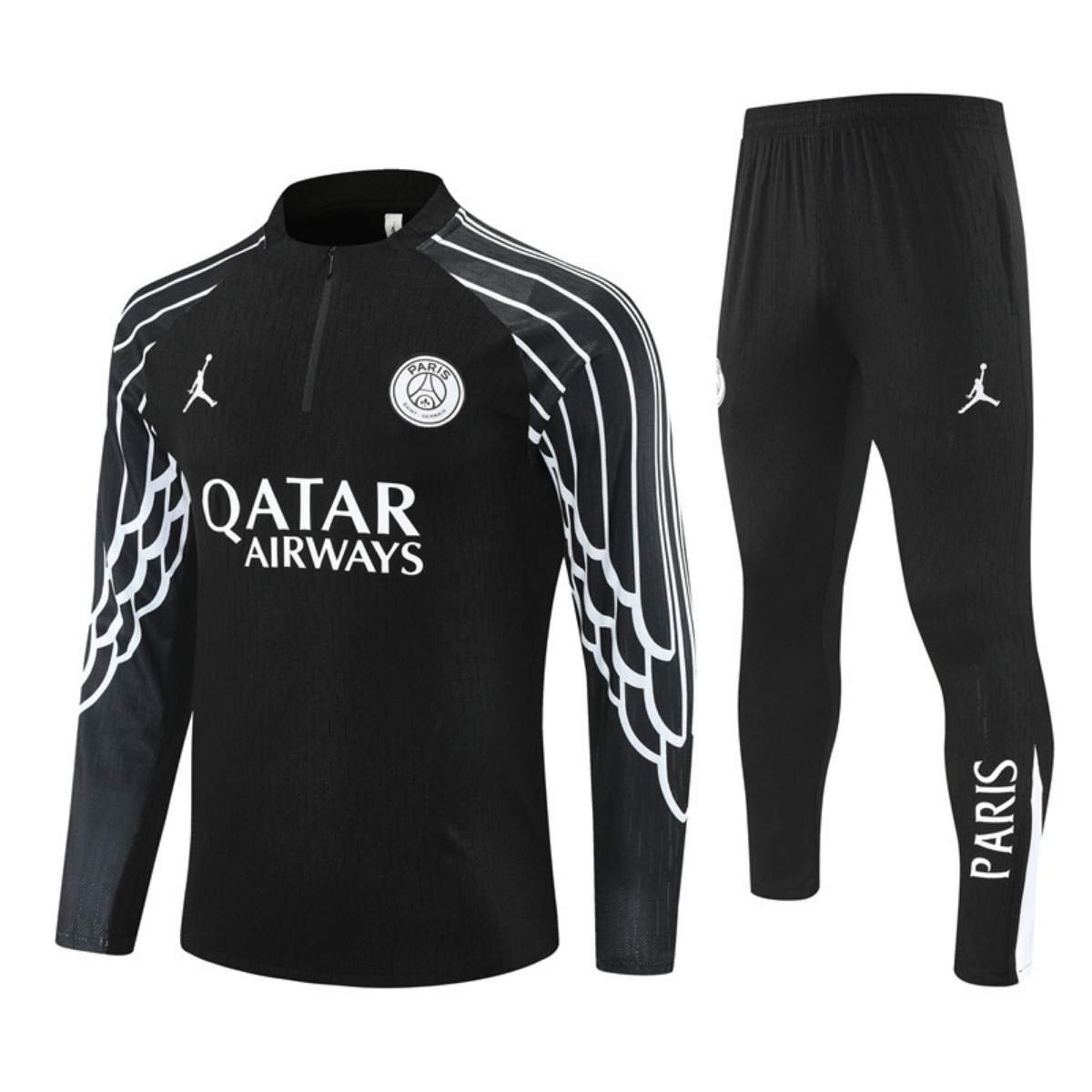 kit-treino-paris-saint-germain-2025-26-preto-masculino Conjunto Treino PSG Calça e Jaqueta Preto Jordan 2025/26 Jogador