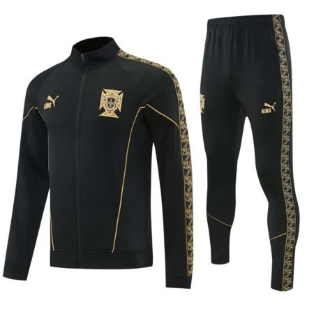 Conjunto Treino Portugal Calça e Jaqueta Preto/Dourado 2026/27 Masculino