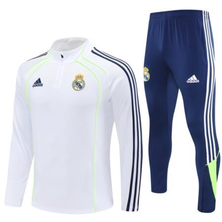 Conjunto Treino Real Madrid Calça e Jaqueta Azul/Branco 2025/26 Masculina