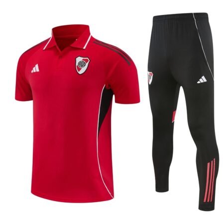 Conjunto Viagem River Plate Camisa Polo e Calça Vermelho 2026/27 Masculino