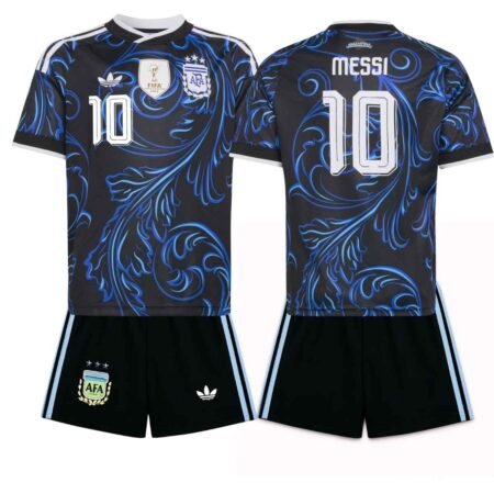 Kit Infantil Argentina Azul Copa Messi #10 2026/27 Away II Unissex