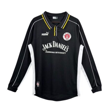Camisa ST. Pauli Preta 1999/00 Manga Longa Masculina