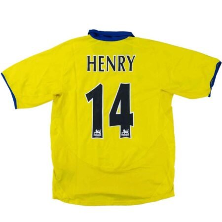 Camisa Arsenal FC Amarela Henry #14 2003/04 Away II O2 Masculina