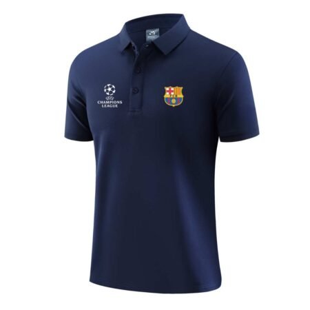 Camisa Barcelona Polo Azul 2026/27 Champions Viagem Masculina