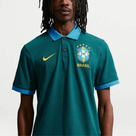 Camisa Brasil Azul Copa 2026/27 Polo Viagem Masculina