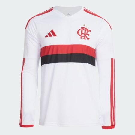 Camisa Flamengo Branca 2026/27 Reserva II Manga Longa Masculina